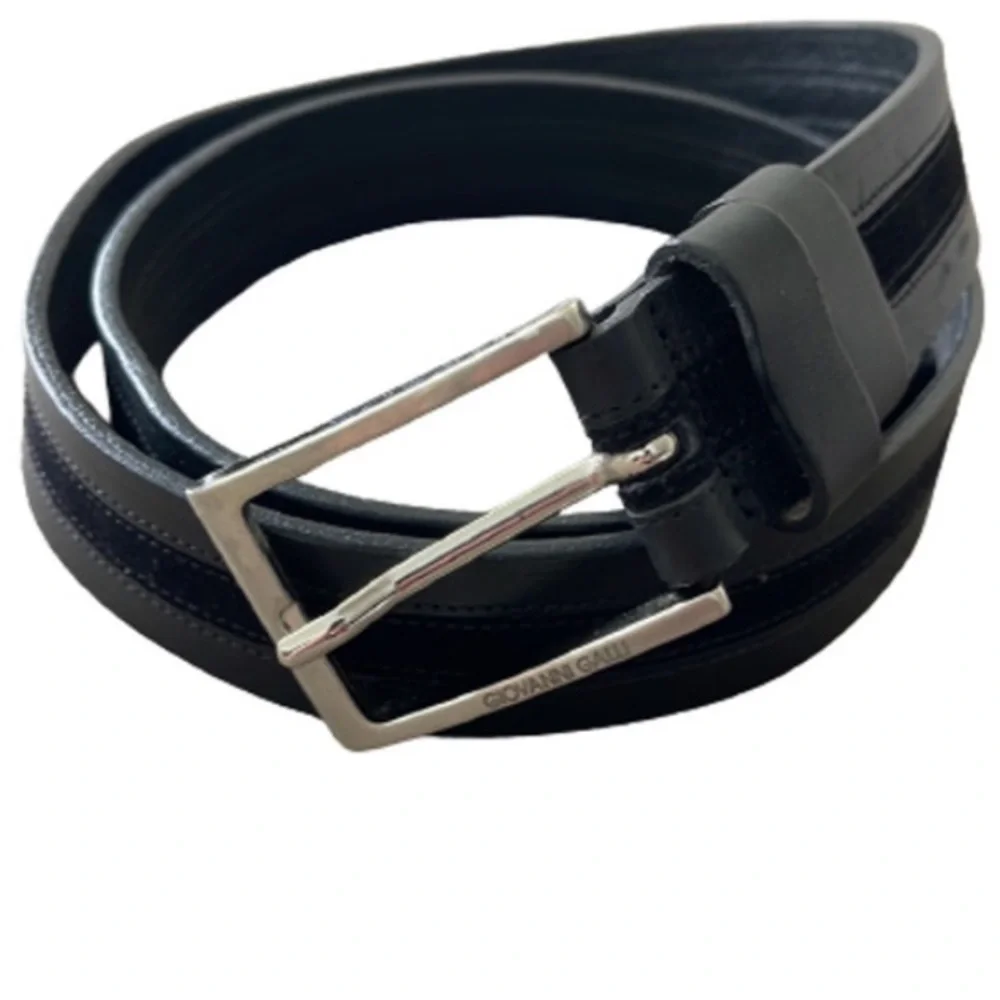 GIOVANNI GILLI GENUINE LEATHER BLACK MEN'S‎ BELT HC01014 49 100